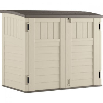 Suncast Horizontal Shed - 34 cu.ft. - Vanilla with Stoney Roof