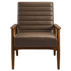 Modway Jensen Vegan Leather Accent Chair - Walnut Brown-7