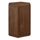 Modway Kade Faceted Wood Side Table - Walnut-Modern Faceted Accent Table