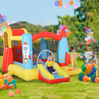 Outsunny 4 in 1 Bouncy Castles for Kids Inflatable Water Slide Trampoline - 10.8' L x 8.7' W x 6.1' H - Multicoloured-It inflates so quickly that your child would not wait too long 