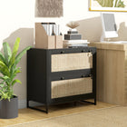 Vinsetto 2-Drawer Filing Cabinet with Lock - Black-Each drawer with a lock and two keys to keep your paperwork safe