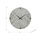 Monarch Specialties 9038 30" Round Oversized Wall Clock - Grey-Featuring built-in LED lights behind the clock that can be customized with the included wireless remote control and plug-in wall adapter to effortlessly create a warm glow, making it easy to customize the lighting to fit your mood or style