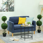 HOMCOM 36" Artificial Boxwood Topiary Ball Trees in Pot - Green - 2 Pack-Realistic texture and colour closely mimic live plants 