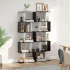 HOMCOM 5-Tier Geometric Bookshelf - Black-Lightweight yet stable construction makes it easy to move