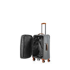 Champs Classic II 3-Piece Softside Luggage Set - Lightweight - Grey-Weight: 28"- 9.5 lbs, 24"- 7.5 lbs, 20" - 6 lbs