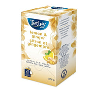 Tetley Tea Lemon Ginger Enveloped Tea Bag - 75 Pack-Herbal Tea / Caffeine Free