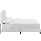 Modway Amelia Faux Leather Full Bed - White-Wood Frame/LVL Slats/MDF Headboard