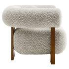 Modway Jace Boucle Accent Chair - River Rock-Plastic Floor Glides