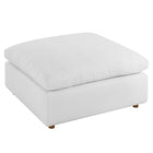 Modway Commix Down Filled Overstuffed Ottoman - Pure White-Contemporary Modern Ottoman