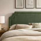 Modway Magnolia Upholstered Fabric King Size Headboard - Foliage-Scalloped Silhouette