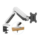 ShoppingAll SA-GM212U Adjustable Single Gas Spring Monitor Mount Desk Stand for 15"-32" Monitor - White-The adjustable arms can tilt from +90-degreesto -85-degrees,swivel +/-90-degrees,and 360-degreesrotation. Switching from landscape monitor setting to portrait position made easy.