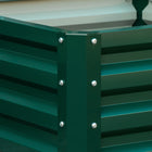 Outsunny Raised Garden Bed with Galvanized Steel Frame - 23.5" L x 23.5" W x 12" H - Green - 2 Pack-Suitable for planting vegetables, herbs, flowers and more 