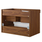 Modway Render 30" Wall-Mount Bathroom Vanity Cabinet - White/Walnut-8