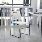 Flash Furniture HERCULES Series Sled Base Stack Chair with Air-Vent Back - White-Perforated Back allows air circulation