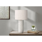 Monarch Specialties 28" H Table Lamp - Cream Resin / Ivory / Cream Shade-The easy 3-way rotary switch holds a single bulb (not included) with a maximum outage of 100W/120V allowing you to adjust the lighting ambiance to instantly brighten or dim the room