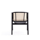 Manhattan Comfort Versailles 23.62" Industry Chic Accent Armchair - Black and Natural Cane-Delivered to you Fully Assembled! No Assembly Required