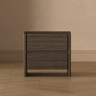 Manhattan Comfort Linda 24" Modern 2-Drawer Nightstand Set - Walnut Brown-10