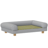 PawHut Small Pet Sofa - Grey-Corduroy fabric gentle on paws, suitable for small dog lounging 