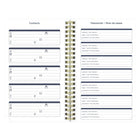 Blueline 13 Months Weekly/Monthly Academic Planner - July to July - 8" H x 5" W - Splash Design - Bilingual-Important events