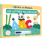 Pandas School - Capital Letters - French-Comes with an erasable marker