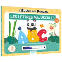 Pandas School - Capital Letters - French-Comes with an erasable marker