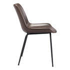 Zuo Byron Dining Chair - Brown - Set of 2-Dimensions: 21.5" L x 19.7" W x 31.7" H