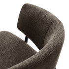 Modway Nella Upholstered Heathered Chenille Dining Chairs - Java/Black - 2 Pack-10