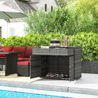 Outsunny Outdoor Storage Cabinet with Steel Frame for Garden, Porch, Patio - Grey-Its powder-coated frame is water-safe and intended for long-term outdoor use