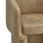 Modway Verity Barrel Back Vegan Leather Dining Chair - Toast-9