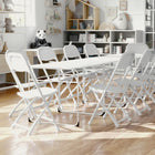 Flash Furniture Kids Plastic Folding Chair, White (YKIDWH)-White/Metal, Plastic