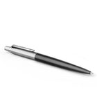 Parker Jotter Ballpoint Pen - Bond Street Black with Chrome Trim - Medium Point - Blue Ink-Stainless steel barrel with black finish accented by high-shine trims and an arrowhead clip