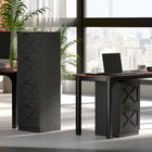 HOMCOM 4-Drawer Letter/A4 Filing Cabinet - Black-Melamine surface is scratch-resistant and incredibly easy to clean
