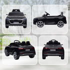 Qaba 12V Audi Q8 Licensed Electric RC Car for Kids - Black-Four wheels with spring suspension ensure a smooth ride 