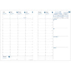 Quo Vadis Ministre Weekly Planner - 16 cm W x 24 cm H - Assorted Colours - French-2 colour grid on white paper