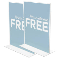 Deflecto Classic Image Stand-Up Sign Holder - Portrait - 2 Pack-Display and protect your sign with simple, classic, easy-to-use frames