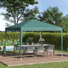 Outsunny 10 ft W x 10 ft L Folding Pop Up Tent Canopy Outdoor Gazebo - Dark Green-Rust-resistant steel framework for long-term use
