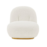 Manhattan Comfort Edina 28.74" Modern Boucle Upholstered Accent Chair - White-Modern Accent Chair for Living Room Usage