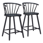 Zuo Stenger Counter Stool - Black - Set of 2-Ergonomic and supportive footrest