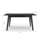 Modway Oracle 59" Rectangle Dining Table - Cappuccino-Mid-Century Modern Style