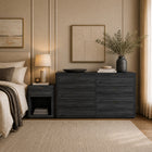 Manhattan Comfort Evelyn 60" Modern 6-Drawer Double Dresser - Charcoal Grey-30 Day Limited Manufacturer's Warranty