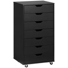 Vinsetto Mobile Letter/A4 Filing Cabinet with Drawers & Wheels - Black-The tabletop can hold printers, scanners, or display personal items
