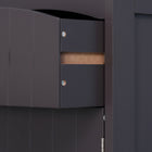 HOMCOM Tall Bathroom Linen Tower Cabinet with Shelves and Drawer - Brown-The slim design is suitable for limited space