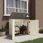 Suncast Horizontal Shed - 34 cu.ft. - Vanilla with Stoney Roof-Pad lockable 3 door locking system for security, lock not included.
