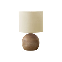 Monarch Specialties 15" H Contemporary Table Lamp - Brown Resin / Beige Shade-Bring some fashionable and trendy flair to your nightstand, end or side table with this 15"h table lamp, crafted from high-quality brown resin featuring a chic textured finish base