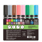 Uni POSCA Water-Based Paint Markers with Reversible Brush Tip - 1.0mm/4.0mm - Assorted - 16 Pack-ACMI-certified non-toxic paint is mixable, layerable, and dilutable