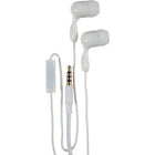 Staples In-Ear Headphones with Microphone, White-Microphone with play / pause button