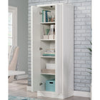 Sauder Merton Hall Storage Cabinet - White-Safety first: Wall anchor kit provided to help prevent tip-over accidents