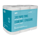 Perk Paper Towel - 160 Sheets Per Roll - 6 Pack - White-2-ply sheets for maximum absorbency