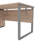 Bestar Aquarius Computer Desk - Rustic Brown & Graphite-Assembly required