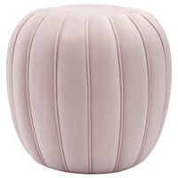Modway Celebrate Channel Tufted Performance Velvet Ottoman - Pink-Tufted Ottoman